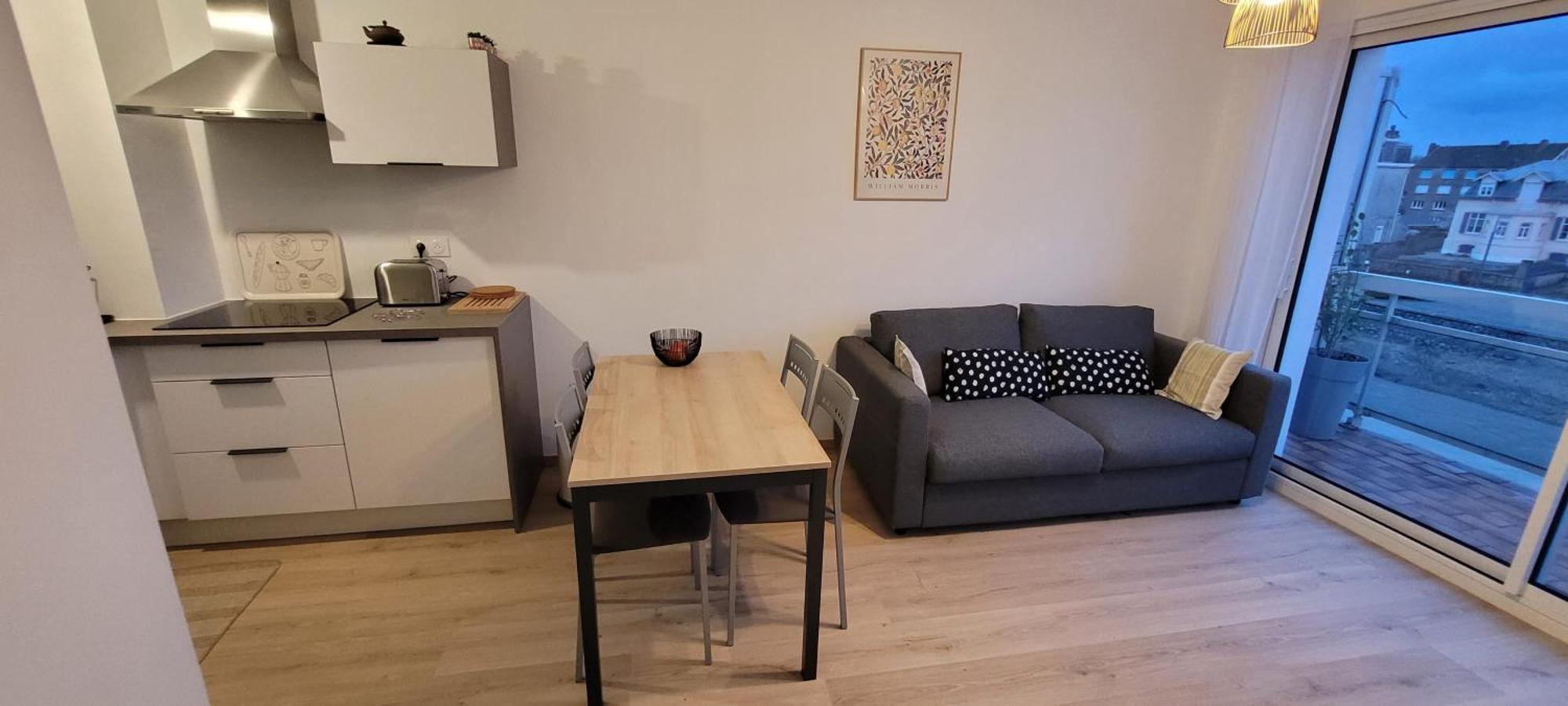 Une Jolie Vue - Appt 2 Pieces Vue Mer Balcon Sud Wimereux Kültér fotó